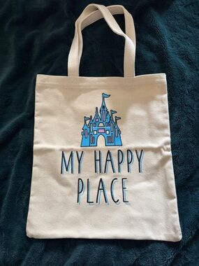 Disney Parks My Happy Place Castle Canvas Tote Bag